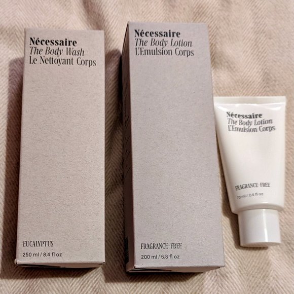 NWT Necessaire Body Lotion and Wash SET of 3 - Picture 1 of 9